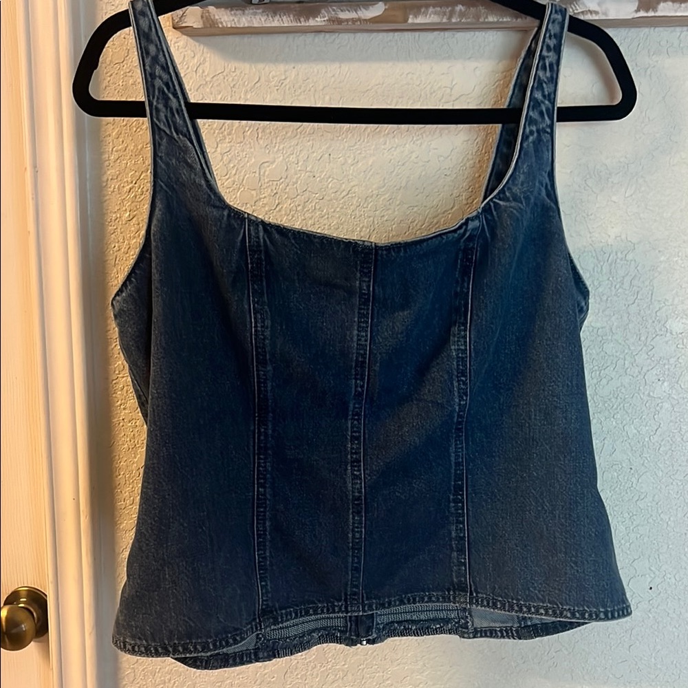 Denim Sleeveless Top